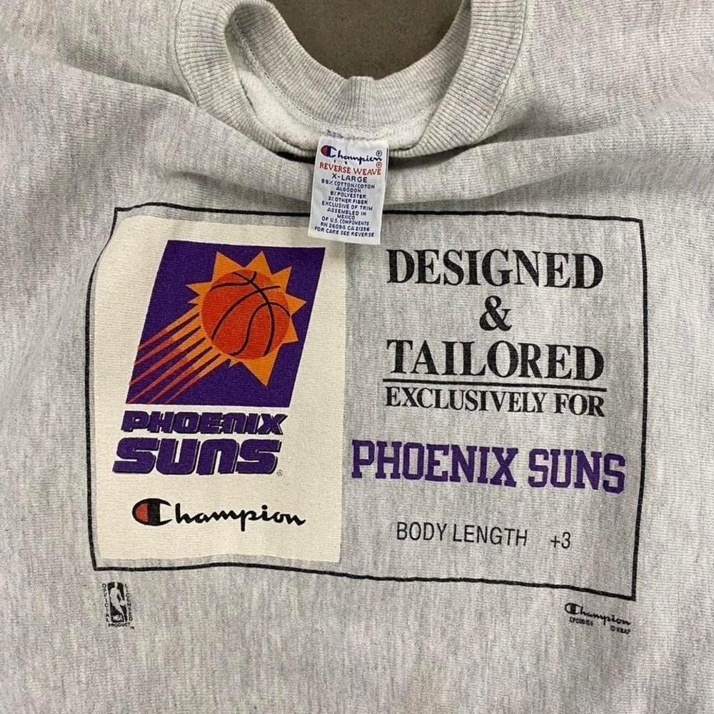 Vintage 90s Phoenix Suns Champion Reverse Weave Crewneck Sweatshirt Size XL‎ NBA